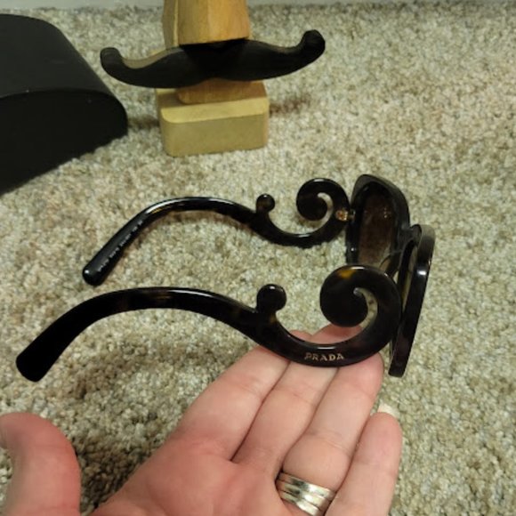 Authentic Prada Square Baroque Abstract Swirl Glasses - Picture 2 of 11